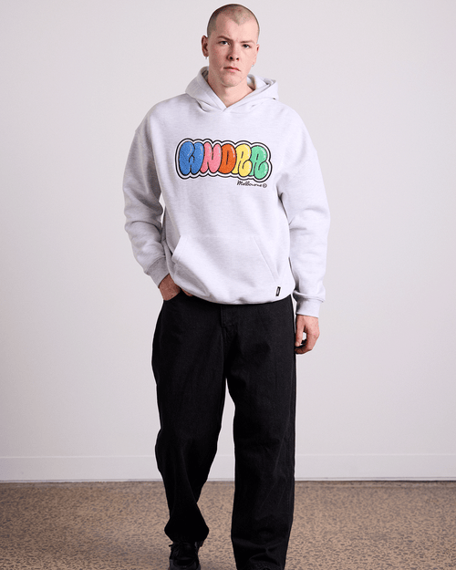 BLISSED HOOD SWEAT - WHITE MARLE