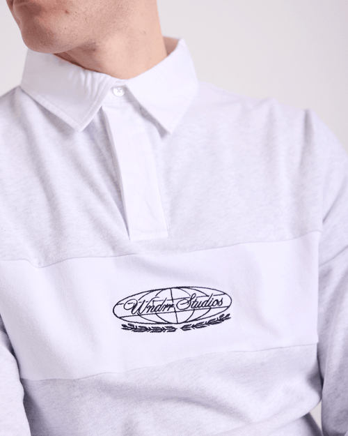 MAISON RUGBY POLO TOP - WHITE MARLE