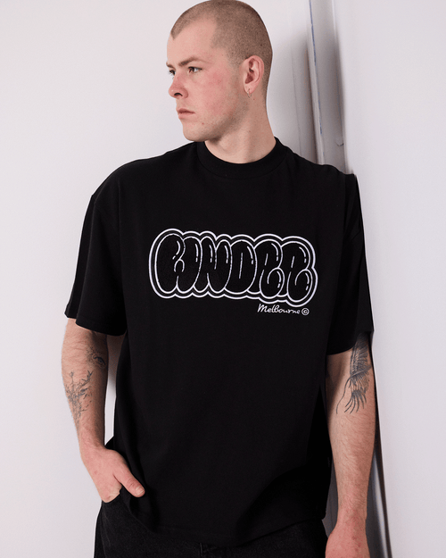 BLISSED HEAVY WEIGHT TEE - BLACK