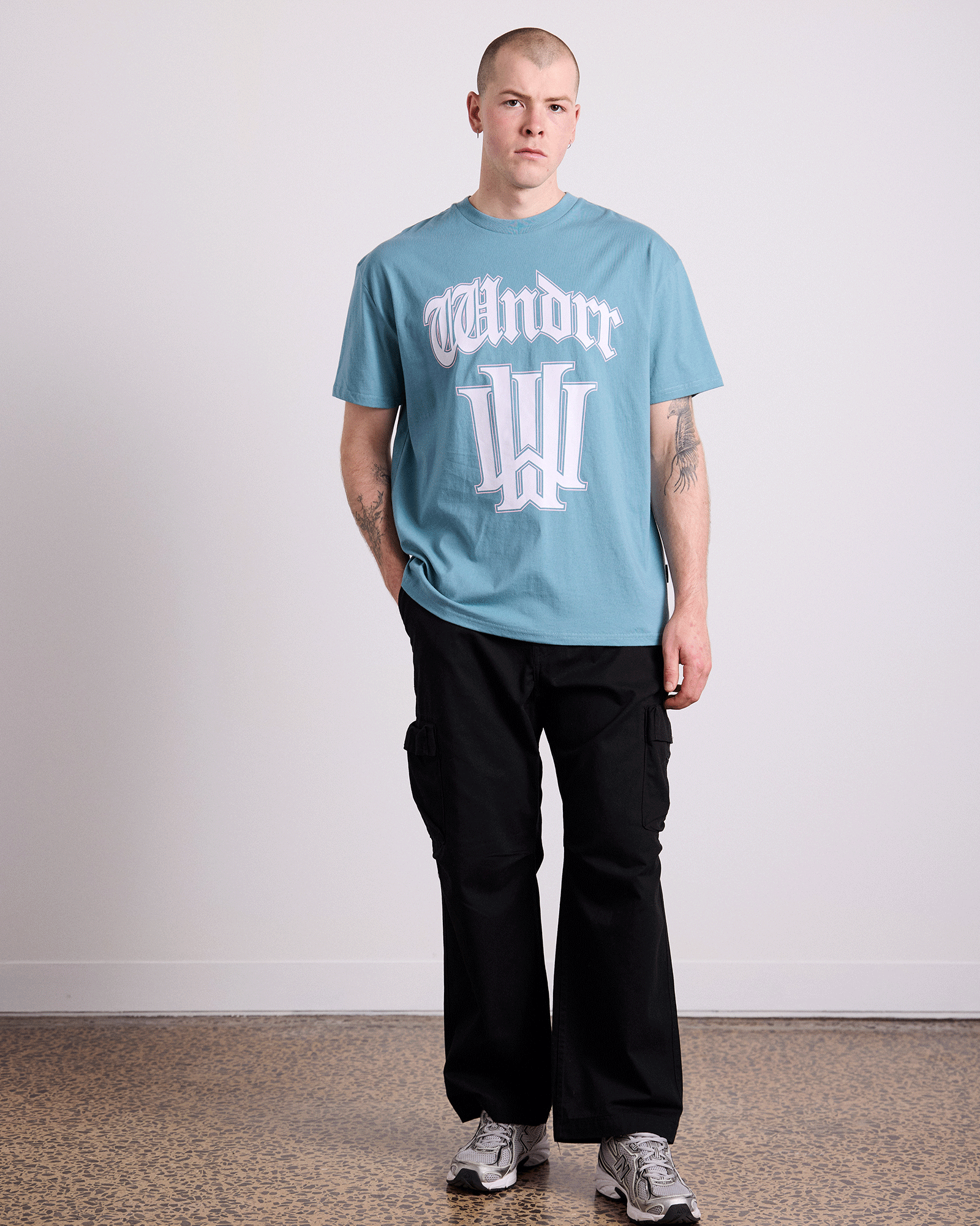 ARCHETYPE BOX FIT TEE - DUSK BLUE