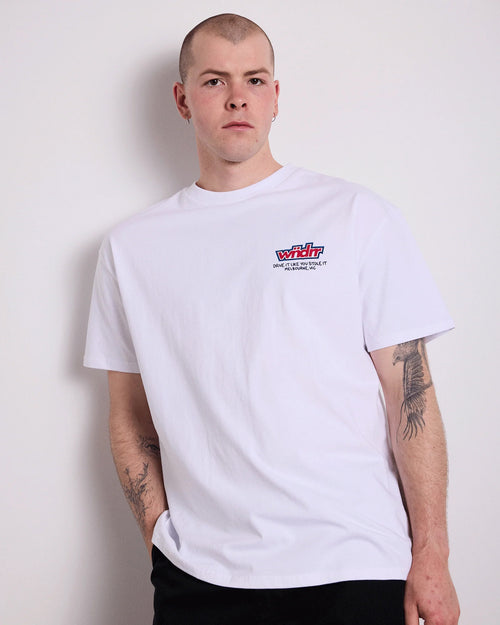 RIPSHIFT BOX FIT TEE - WHITE