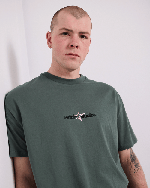 STXR BOX FIT TEE - DARK GREEN