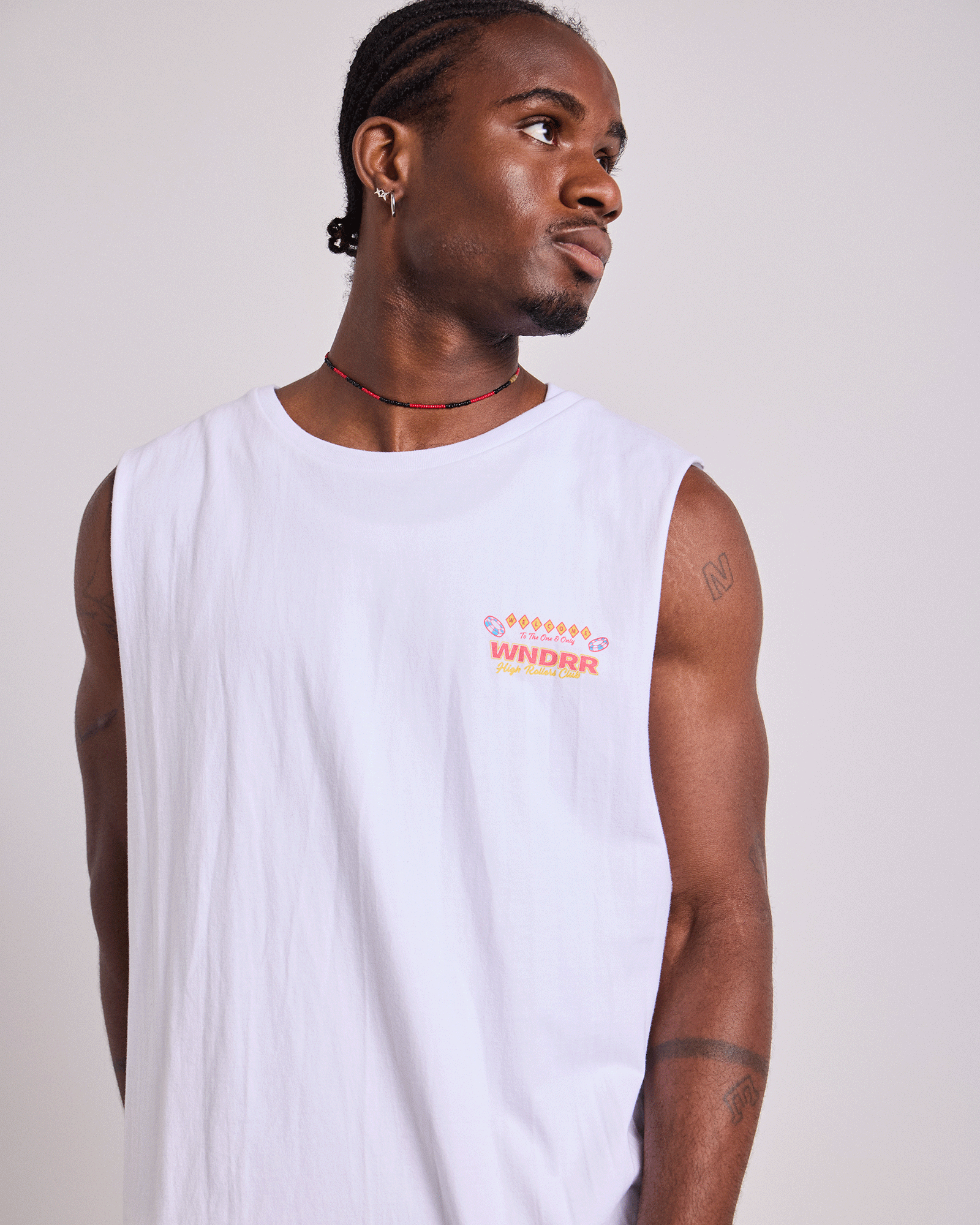 SIN CITY MUSCLE TOP - WHITE