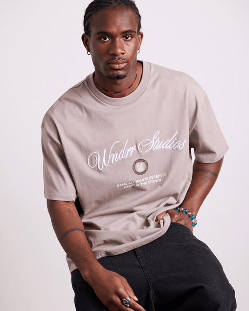 VITA NOVA BOX FIT TEE - MOON GREY