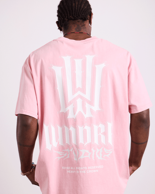 BLEACH BOX FIT TEE - WASHED PINK