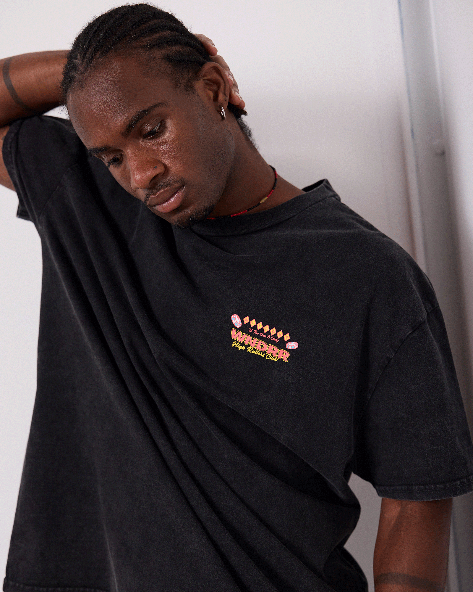 SIN CITY BOX FIT TEE - WASHED BLACK