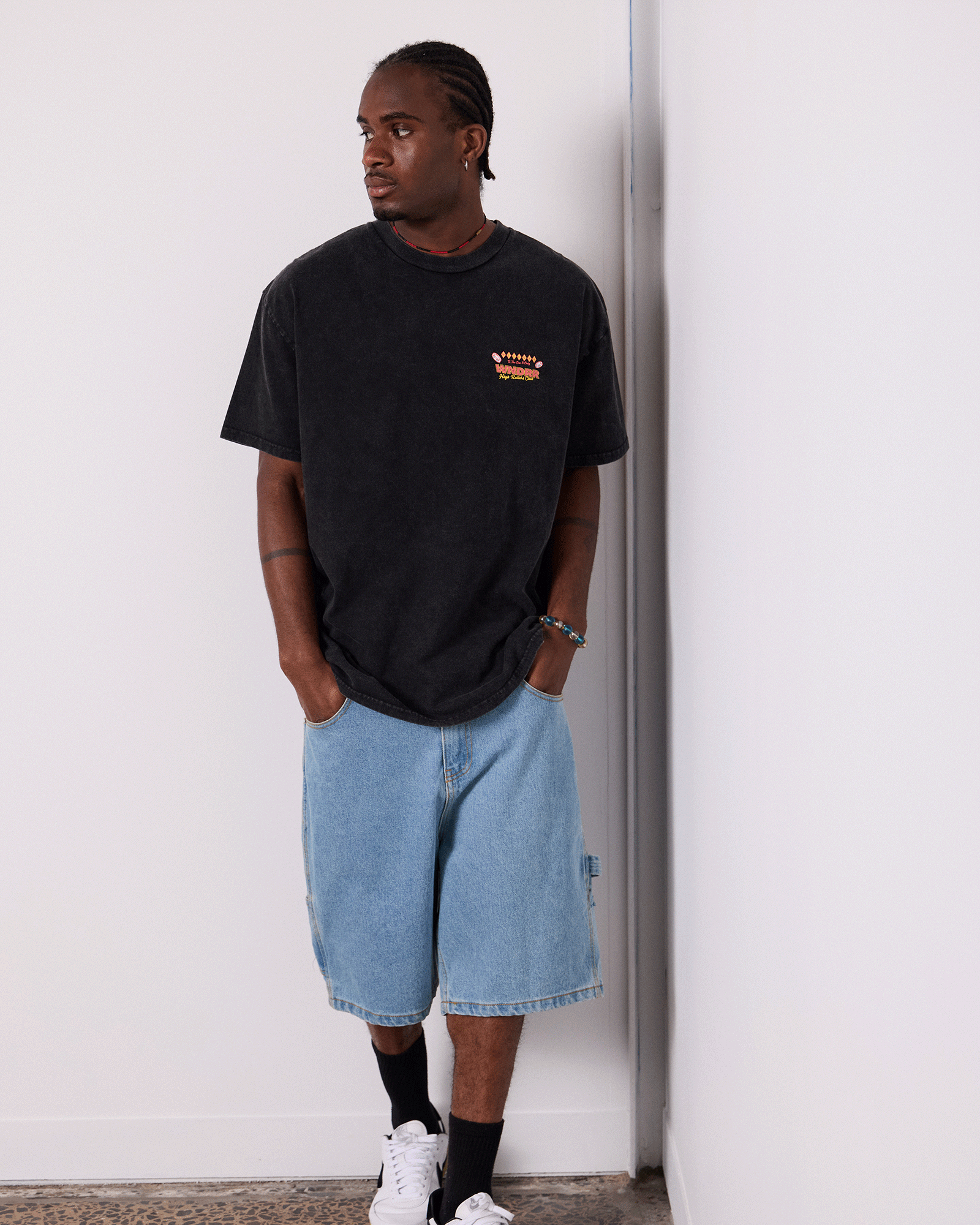 SIN CITY BOX FIT TEE - WASHED BLACK