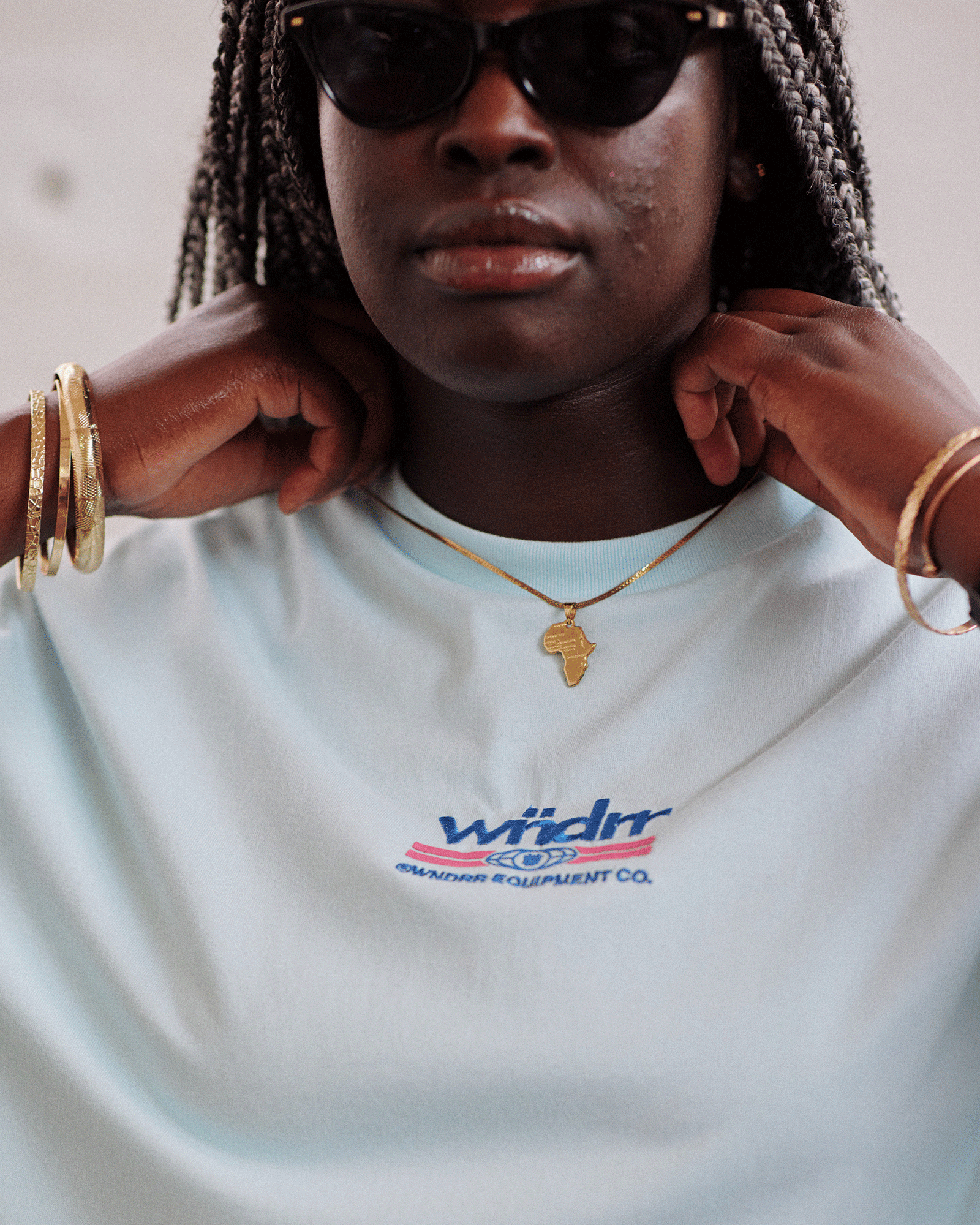 DAKOTA BOX FIT TEE - BABY BLUE