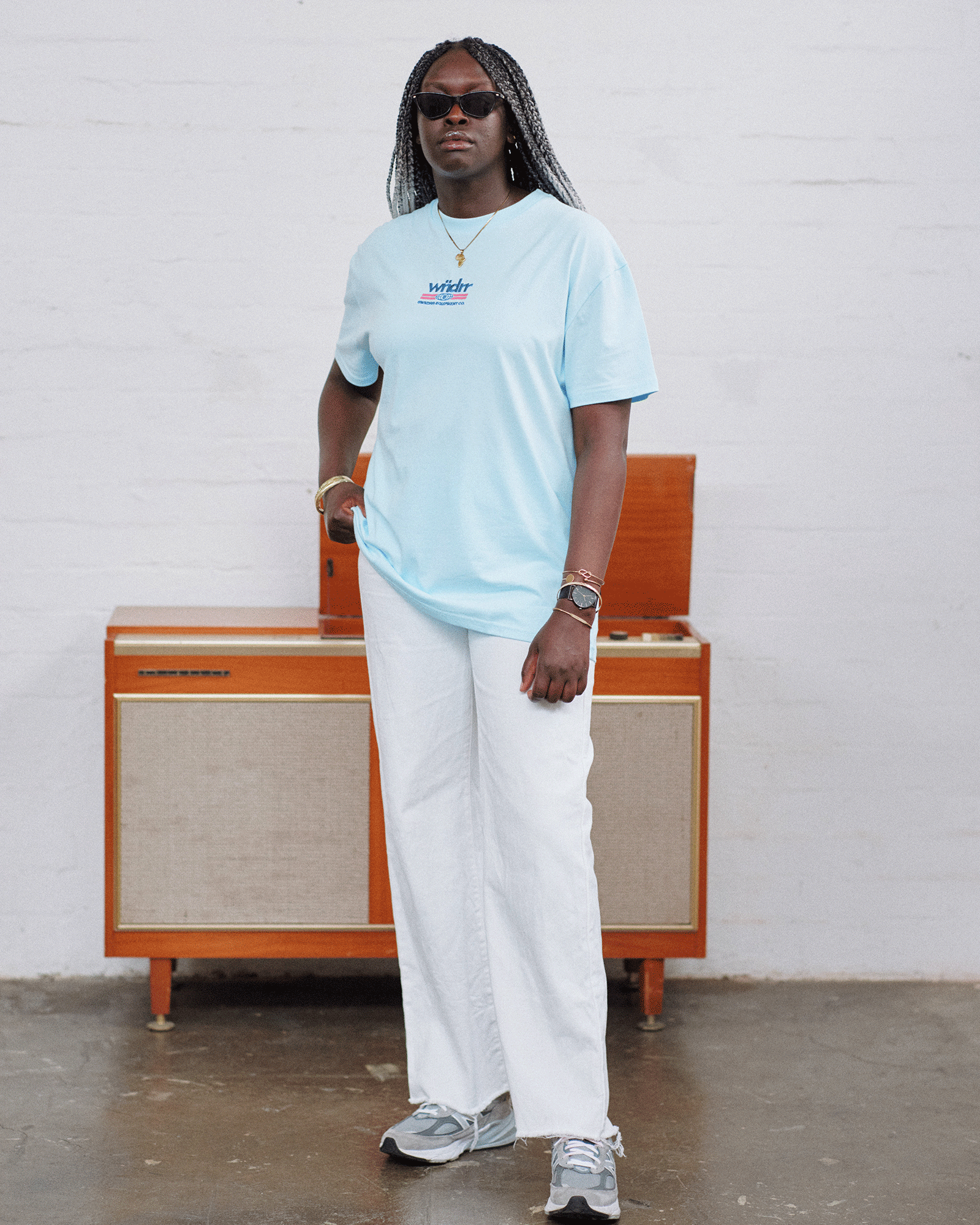 DAKOTA BOX FIT TEE - BABY BLUE