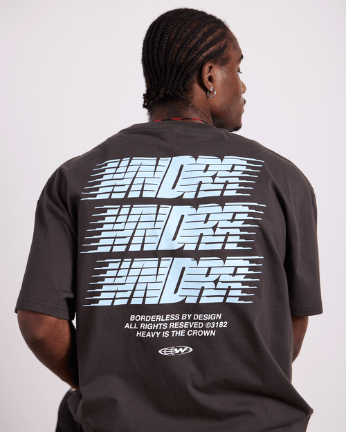 BORDERLESS BOX FIT TEE - FADED BLACK