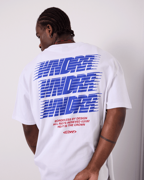 BORDERLESS BOX FIT TEE - WHITE