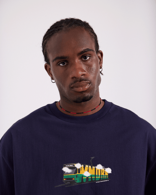 TRAM BOX FIT TEE - NAVY