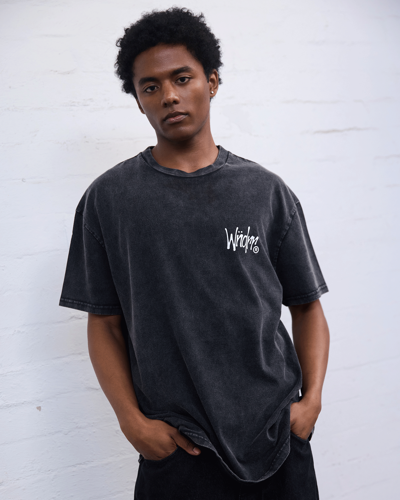 PRECURSOR BOX FIT TEE - WASHED BLACK