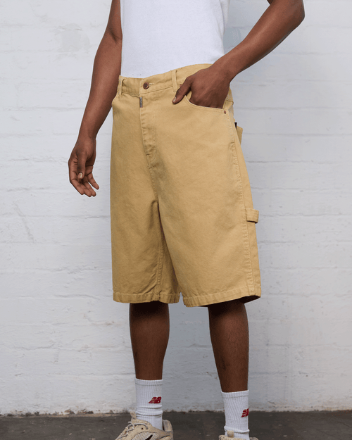 BOOSTER DENIM SHORT - TAN