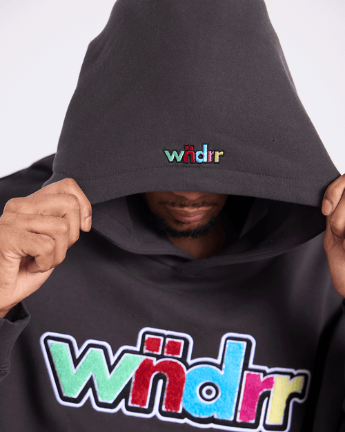 TINT BOX FIT HOOD SWEAT - FADED BLACK