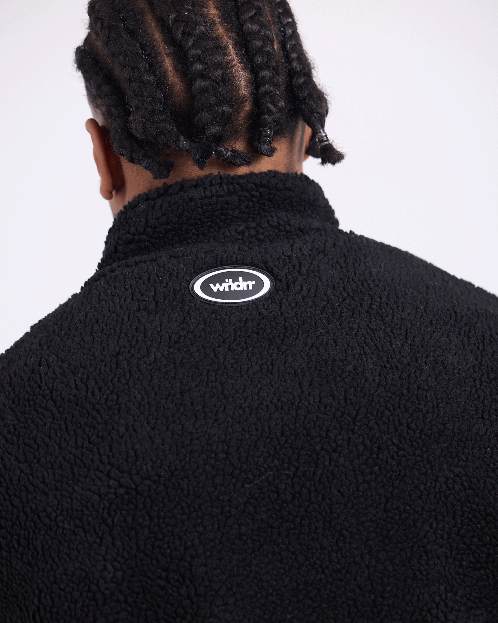 ORBIT 1/4 ZIP SHERPA FLEECE - BLACK
