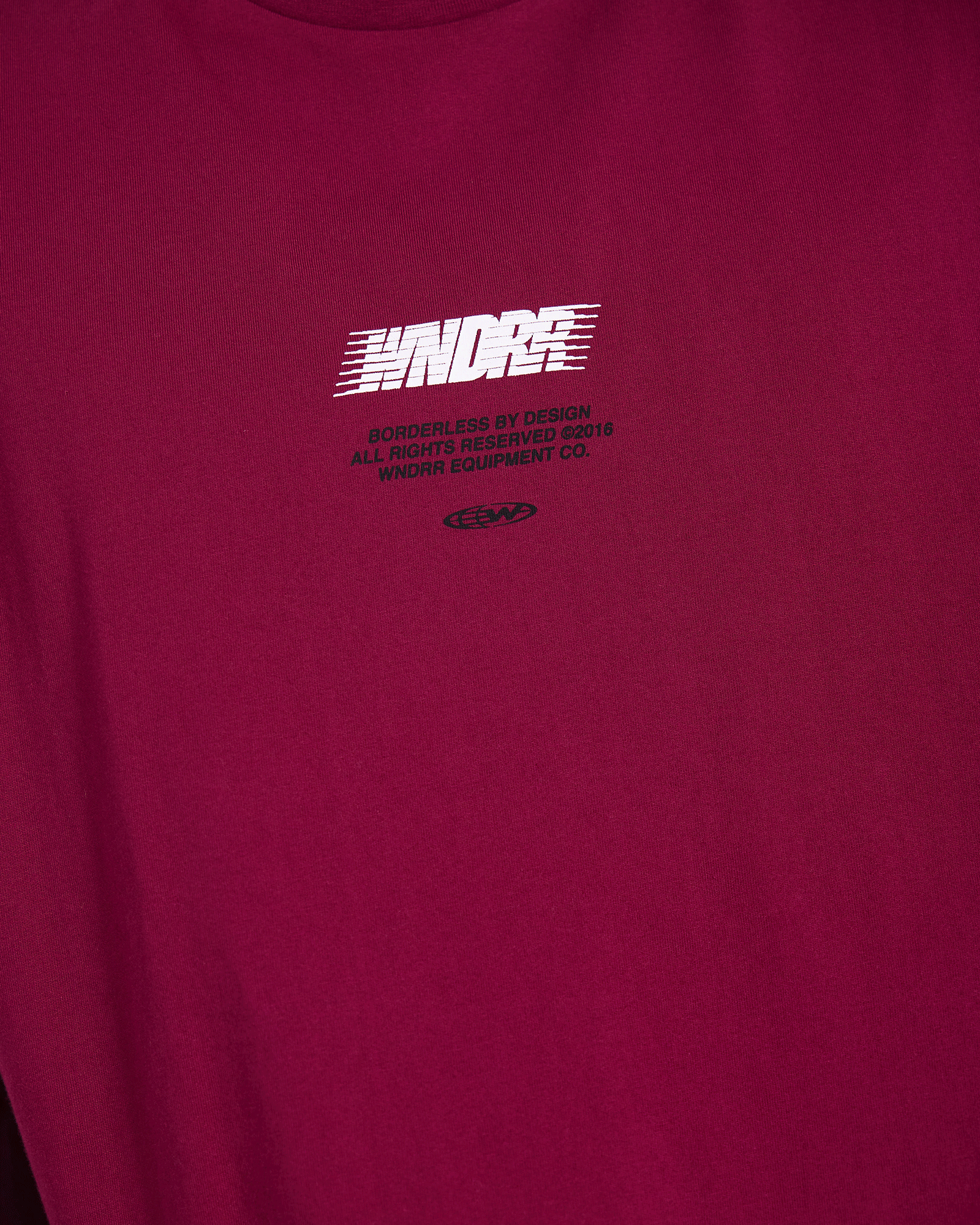 BORDERLESS BOX FIT TEE - BLOOD RED