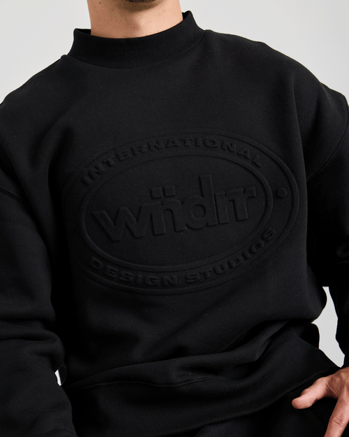 CREDIT CREW SWEAT - BLACK
