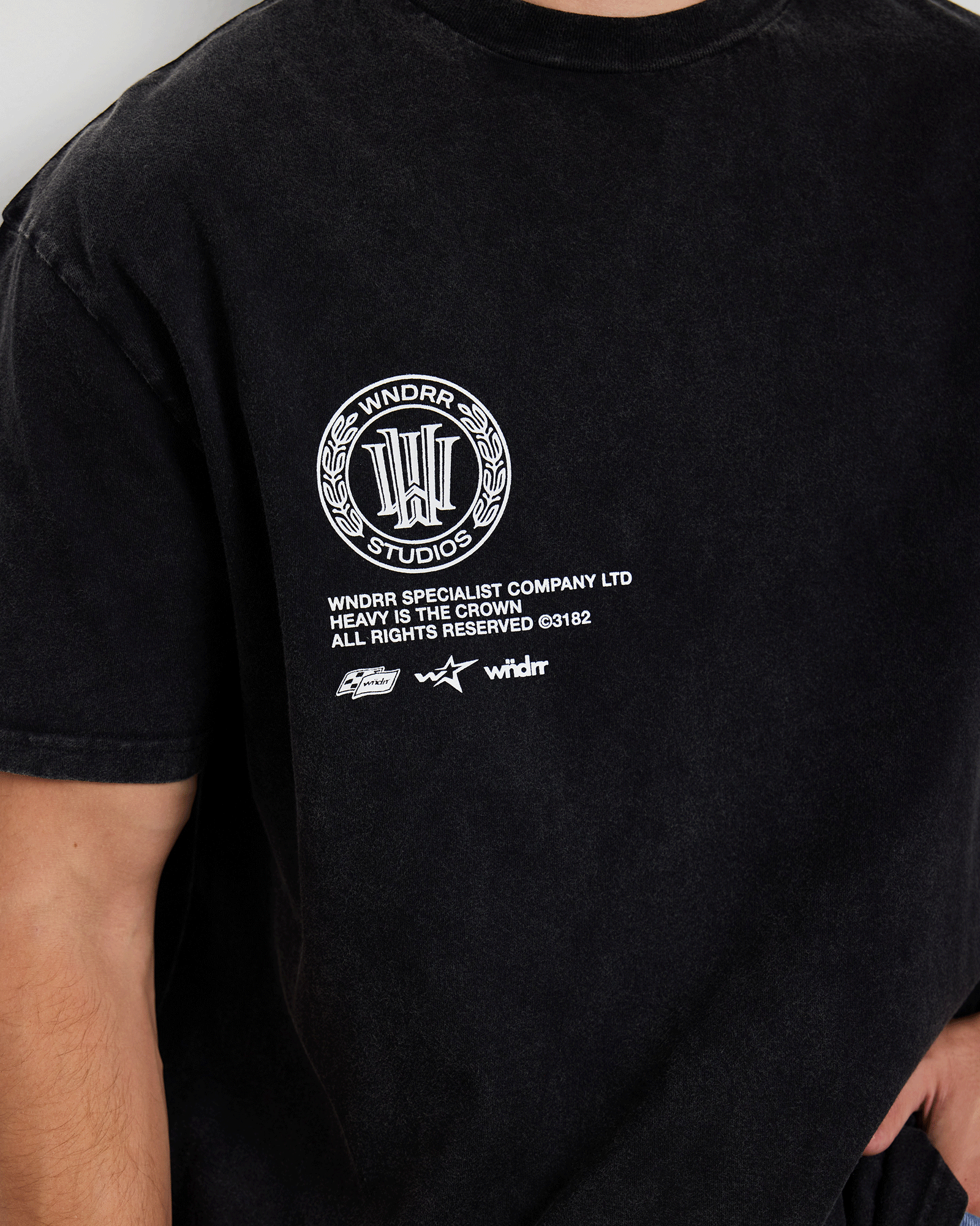 VELOCITY BOX FIT TEE - WASHED BLACK