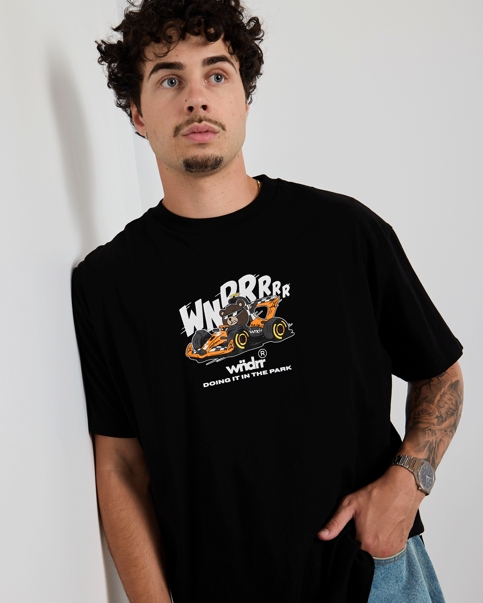 OSCAR BOX FIT TEE - BLACK