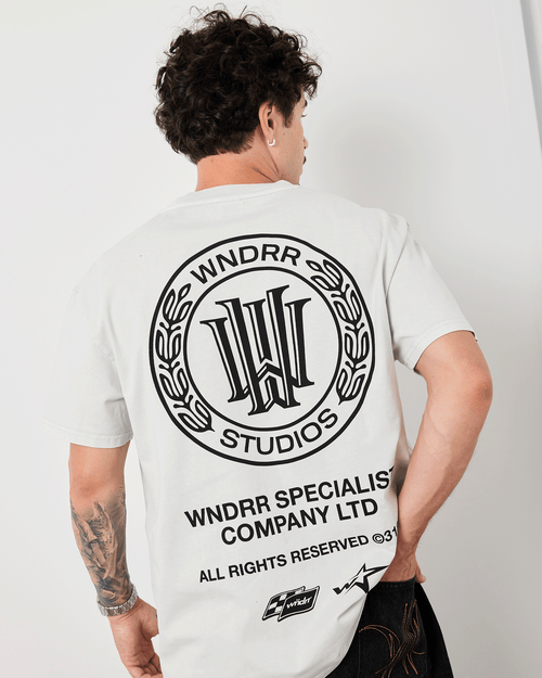 VELOCITY BOX FIT TEE - WASHED OYSTER