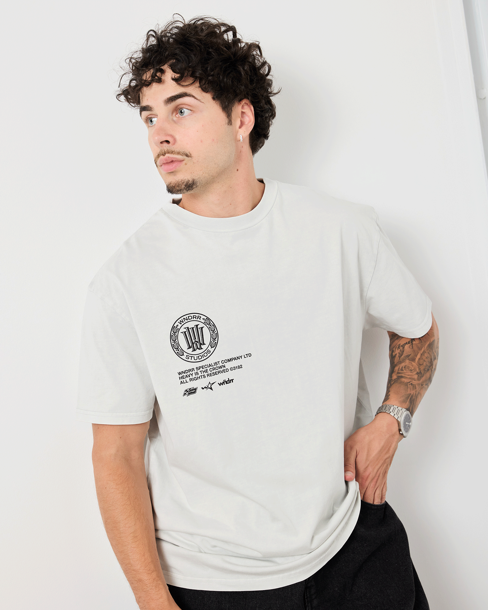 VELOCITY BOX FIT TEE - WASHED OYSTER