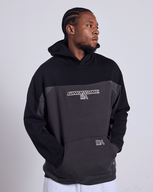 SHOJI PANEL HOOD SWEAT - BLACK
