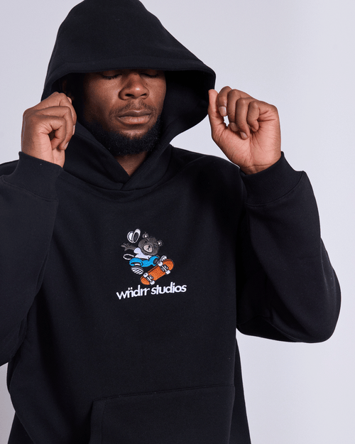 SK8 HOOD SWEAT - BLACK