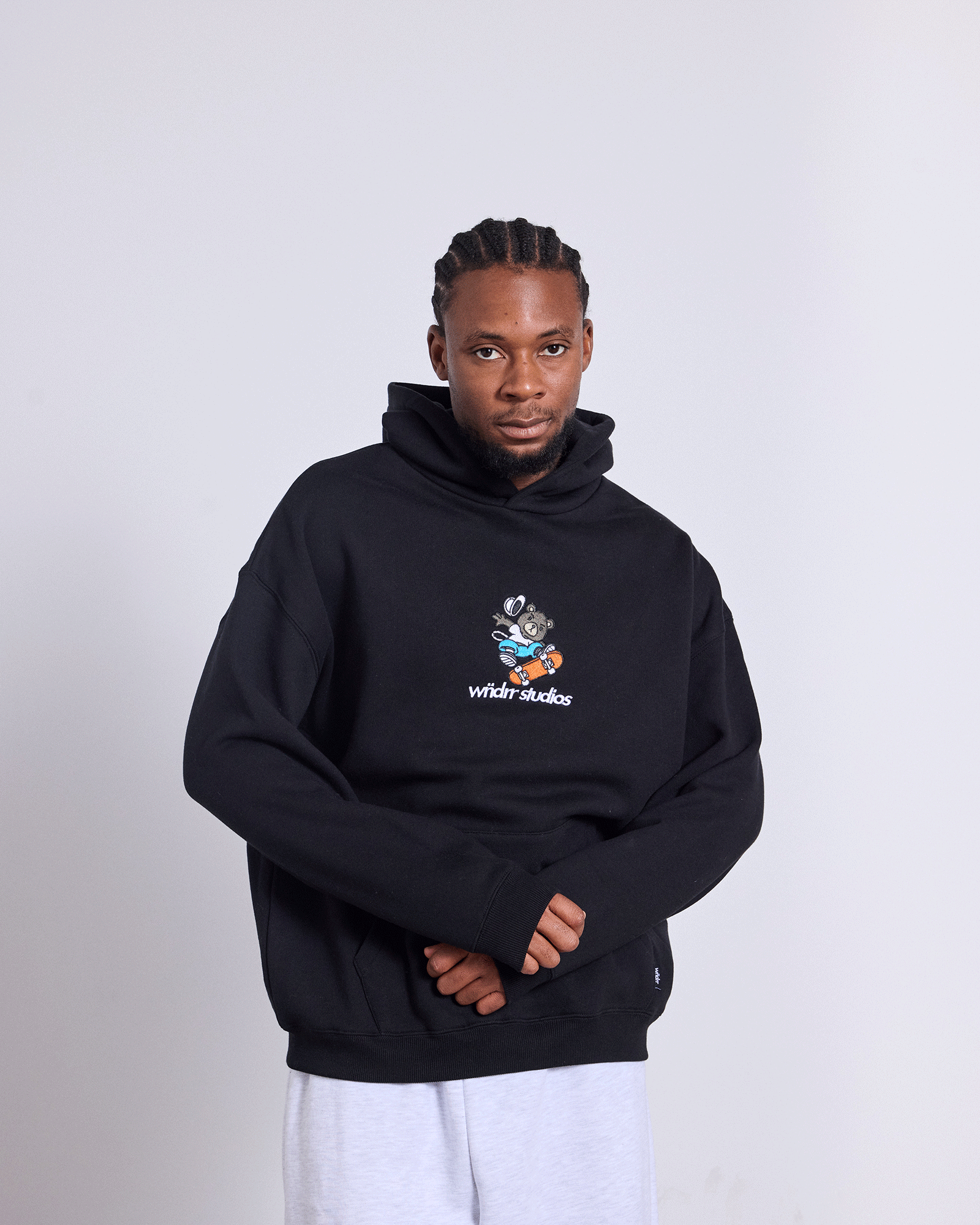 SK8 HOOD SWEAT - BLACK