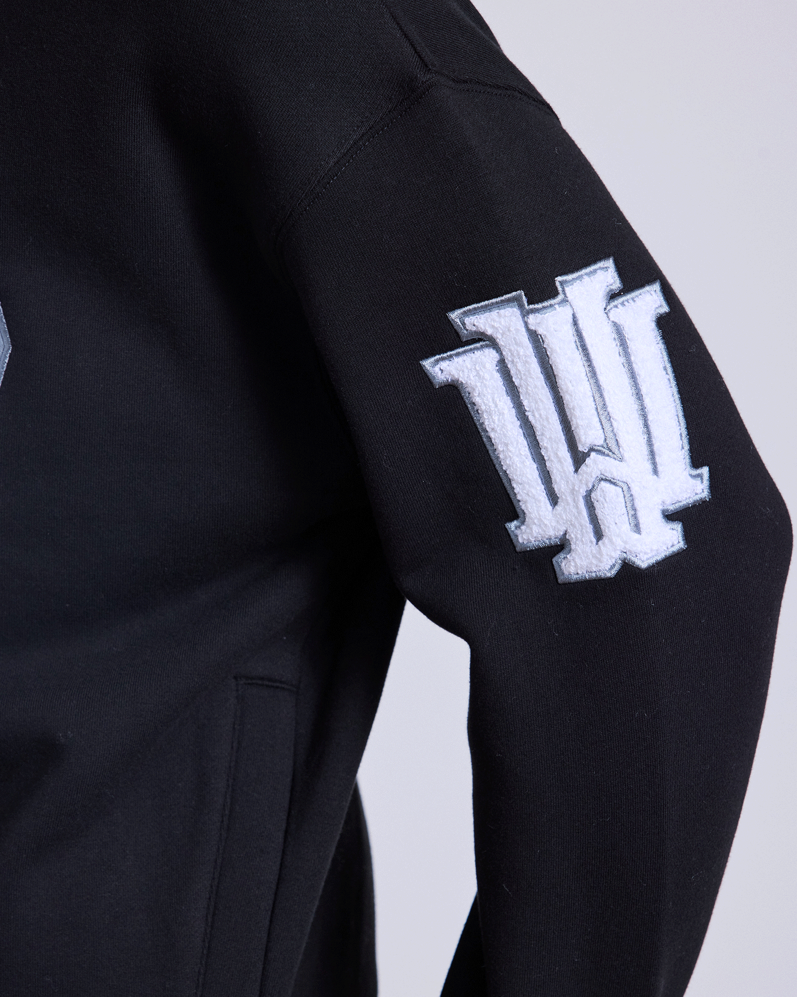 INSTITUTE 1/4 ZIP SWEAT - BLACK