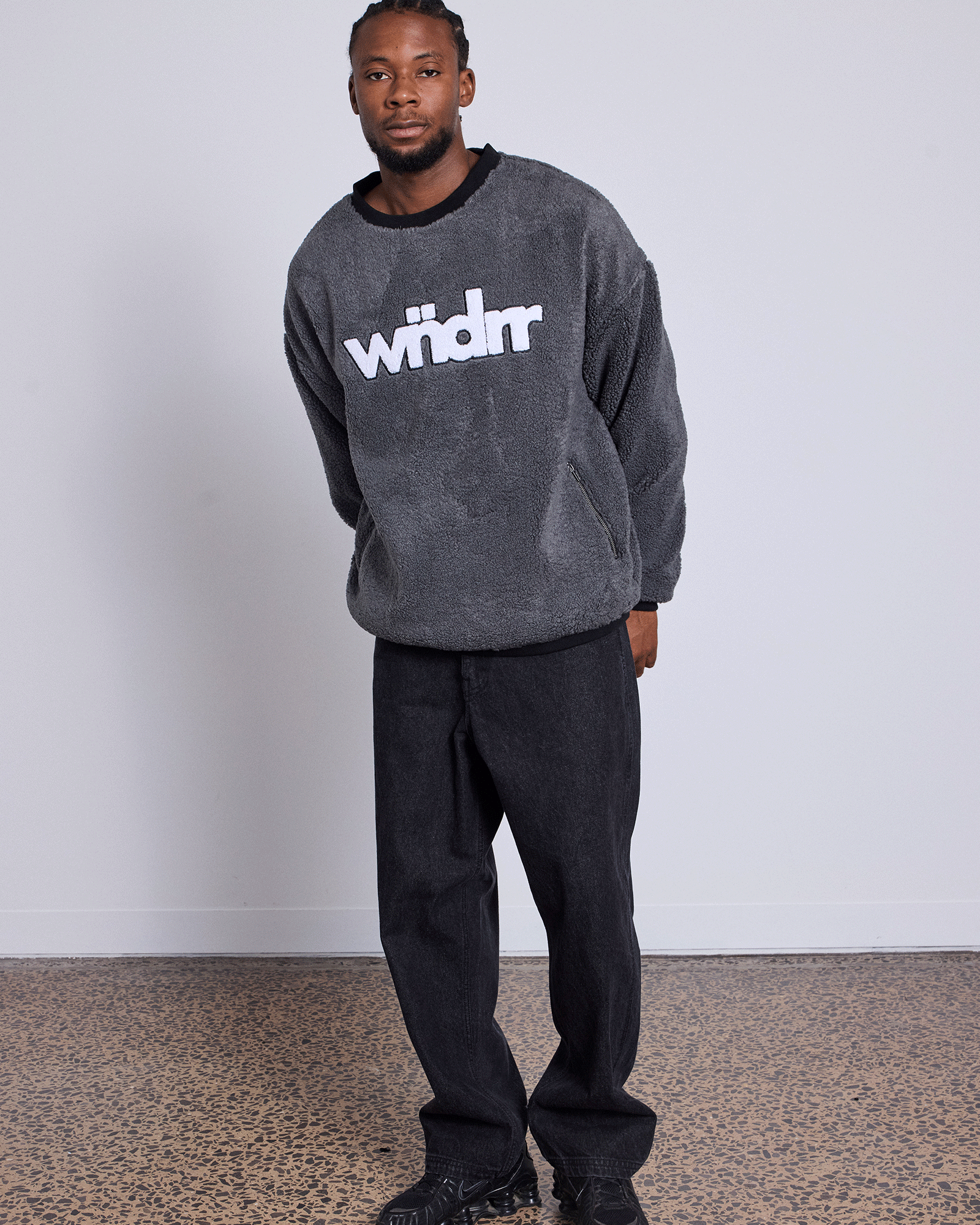 TONE SHERPA PULLOVER - FADED BLACK