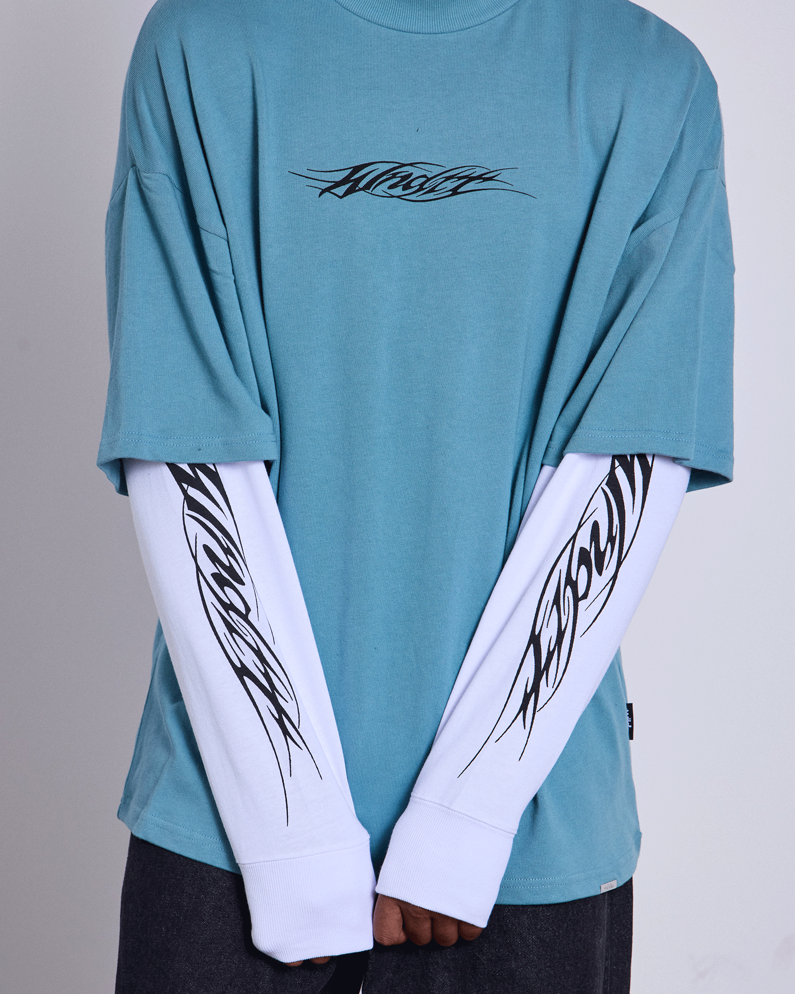 REAPER LAYERED L/S TEE - DUSK BLUE