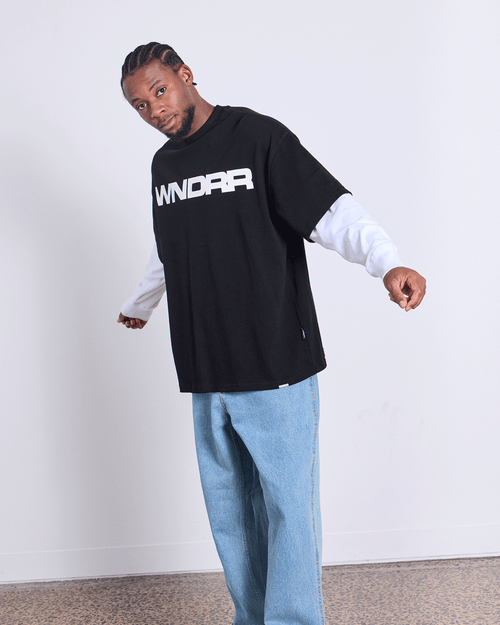 MOTIF LAYERED L/S TEE - BLACK