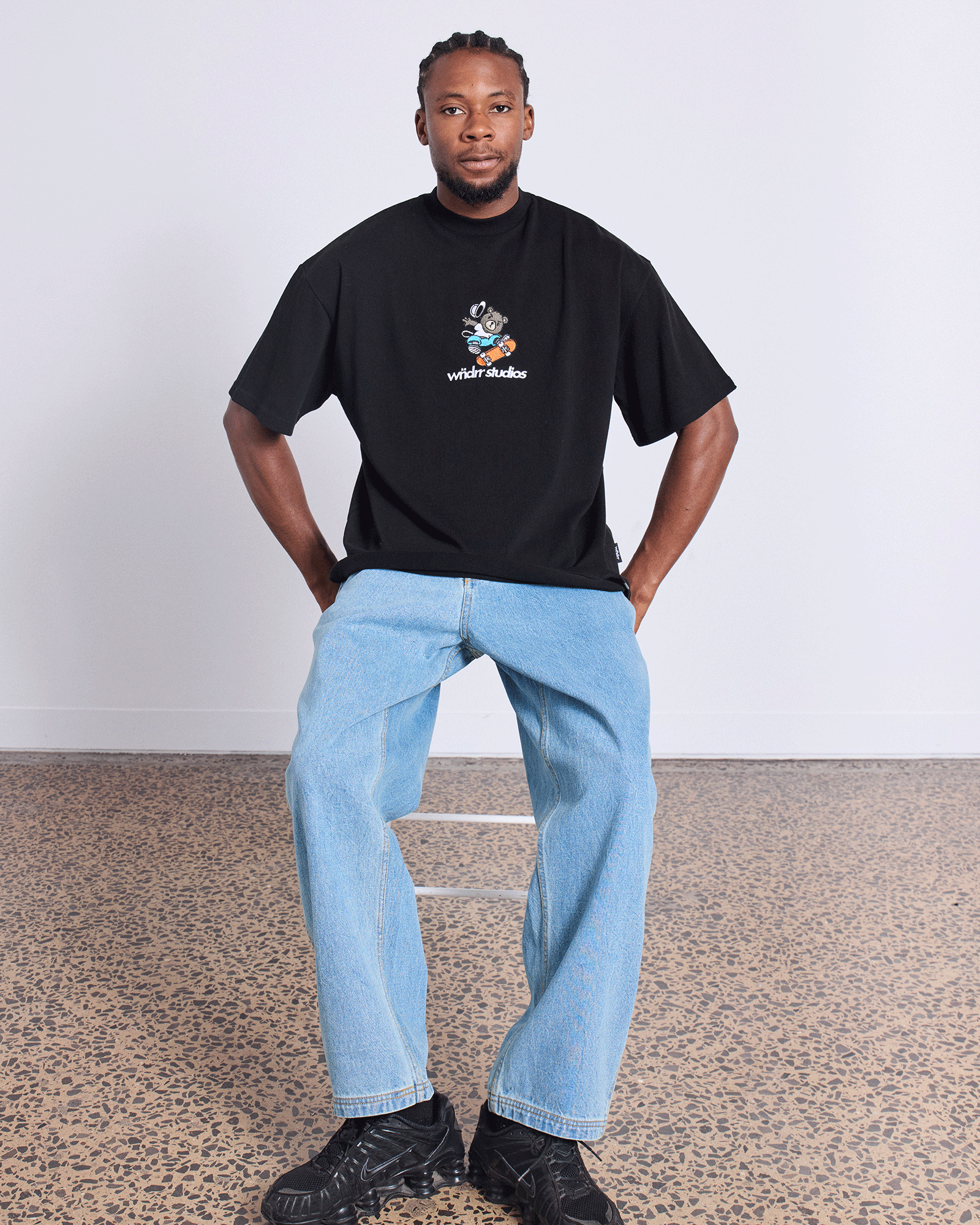 SK8 HEAVY WEIGHT TEE - BLACK