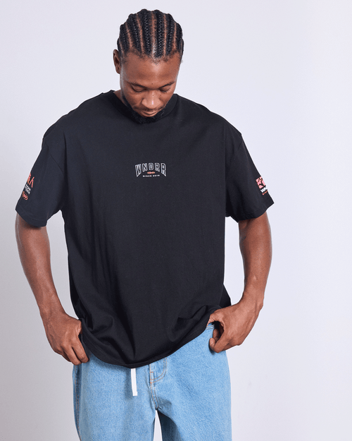 HASHI BOX FIT TEE - BLACK