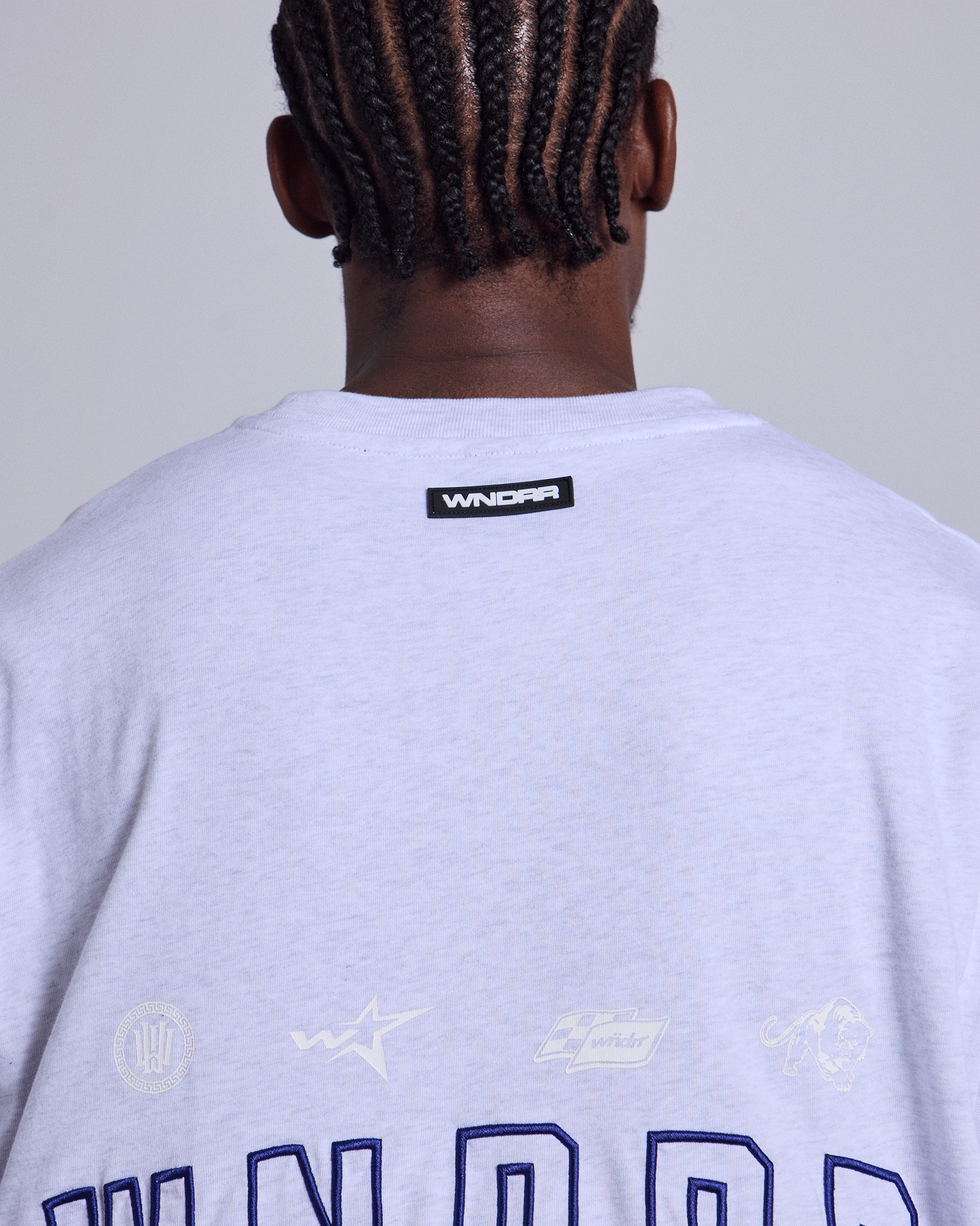 HASHI BOX FIT TEE - WHITE MARLE