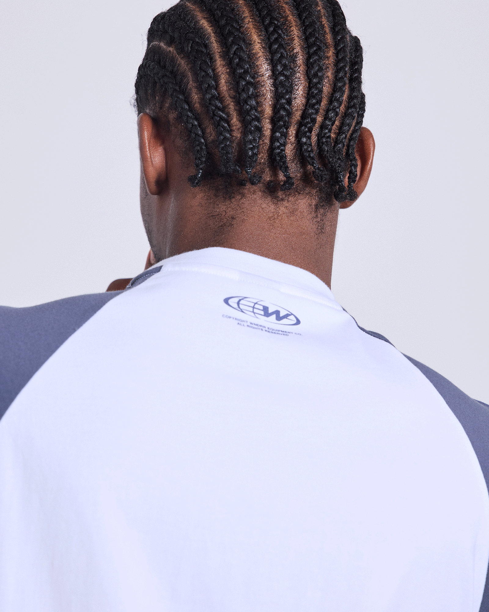STXR RAGLAN BOX FIT TEE - WHITE/BLUE