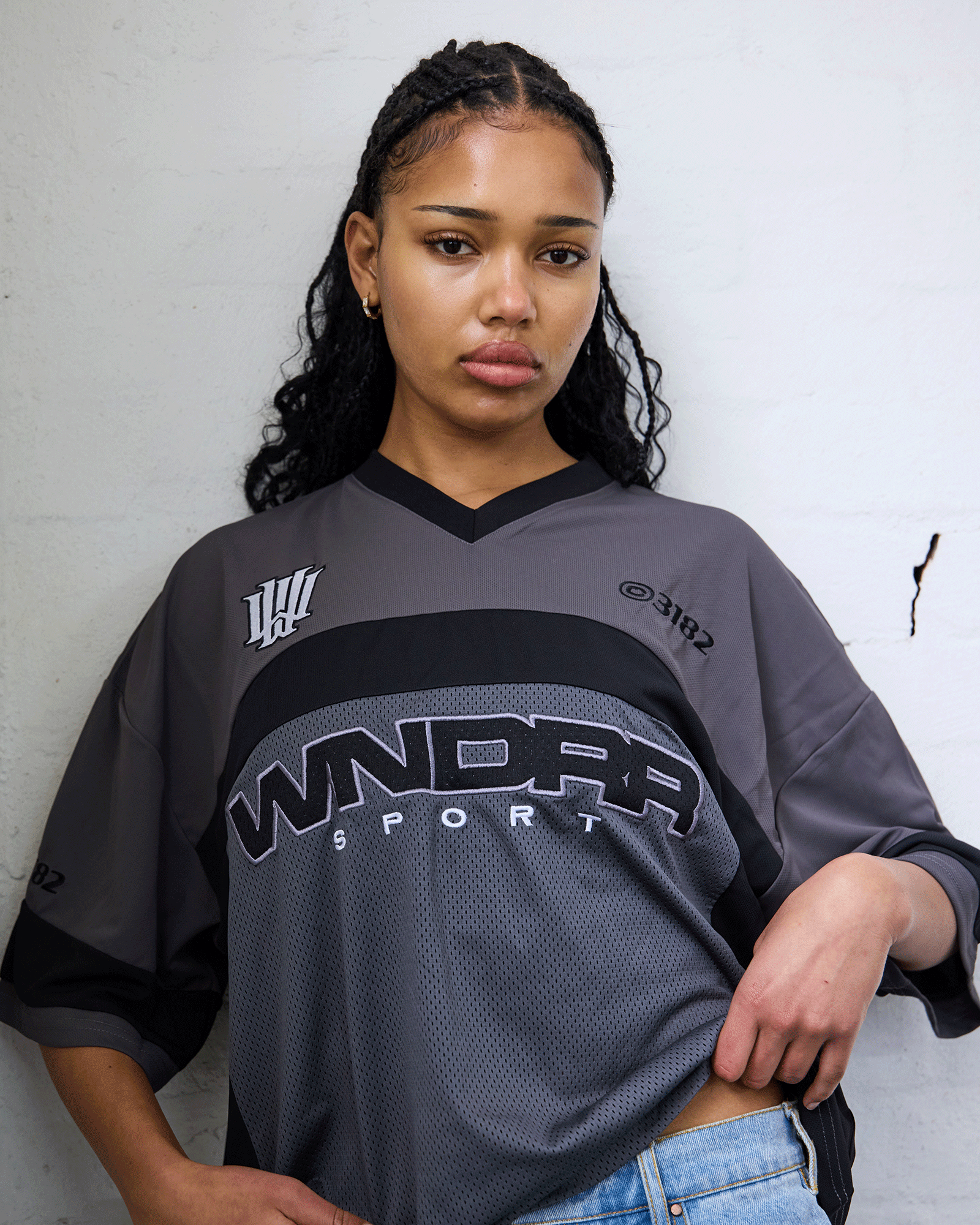 STADIUM QUARTERBACK JERSEY - IRON/BLACK