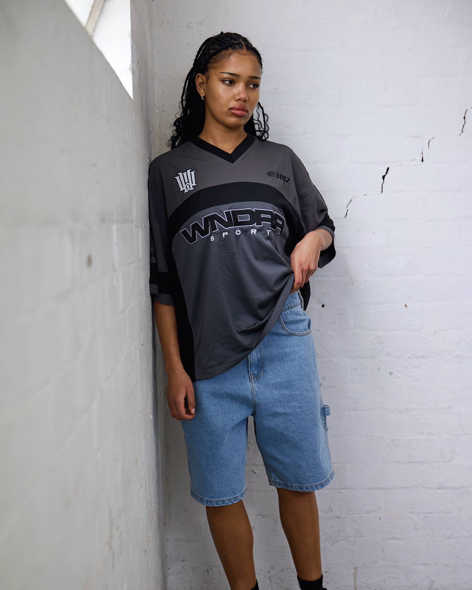 STADIUM QUARTERBACK JERSEY - IRON/BLACK