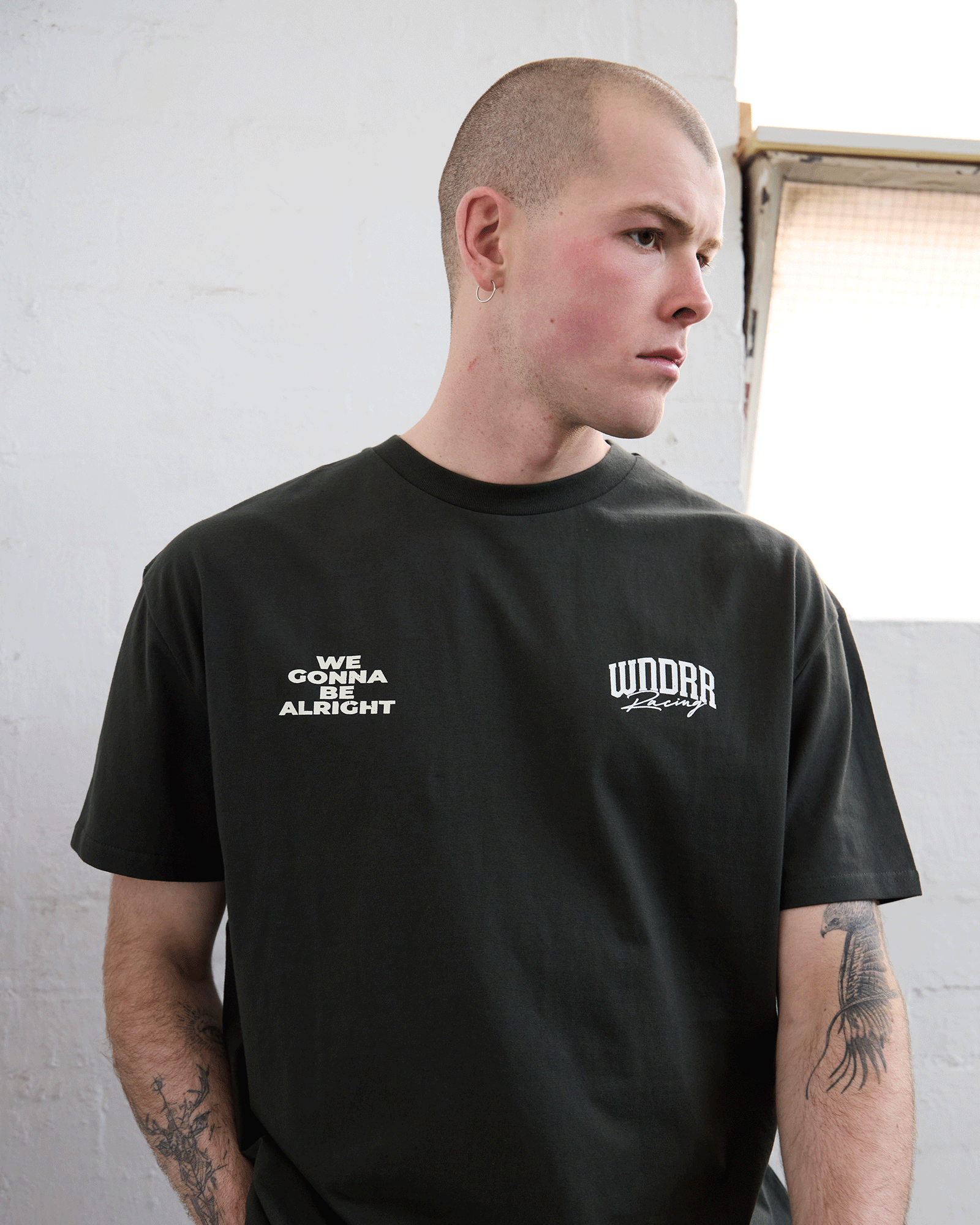 SWERVE BOX FIT TEE - INK