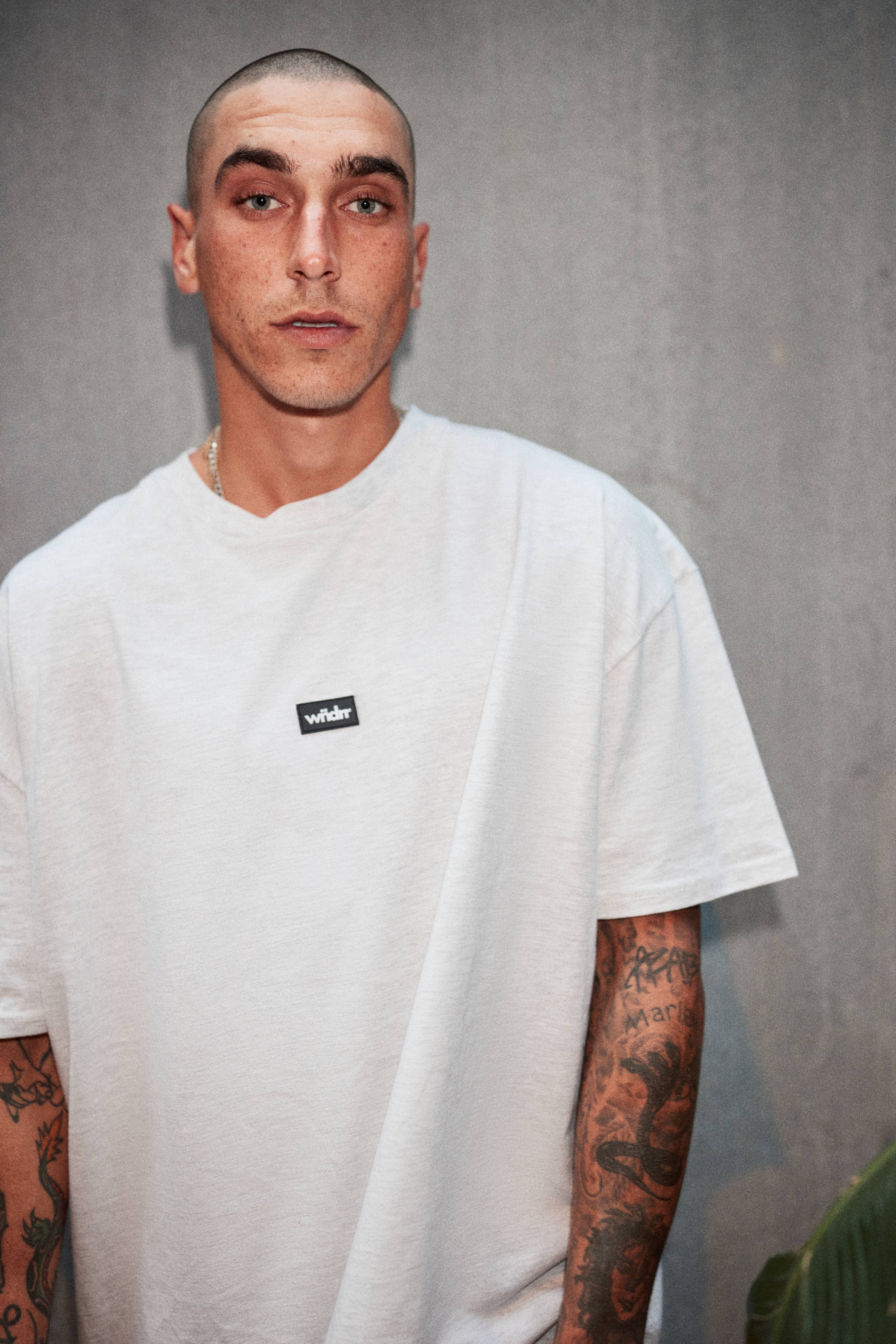 HOXTON VINTAGE FIT TEE - WHITE MARLE