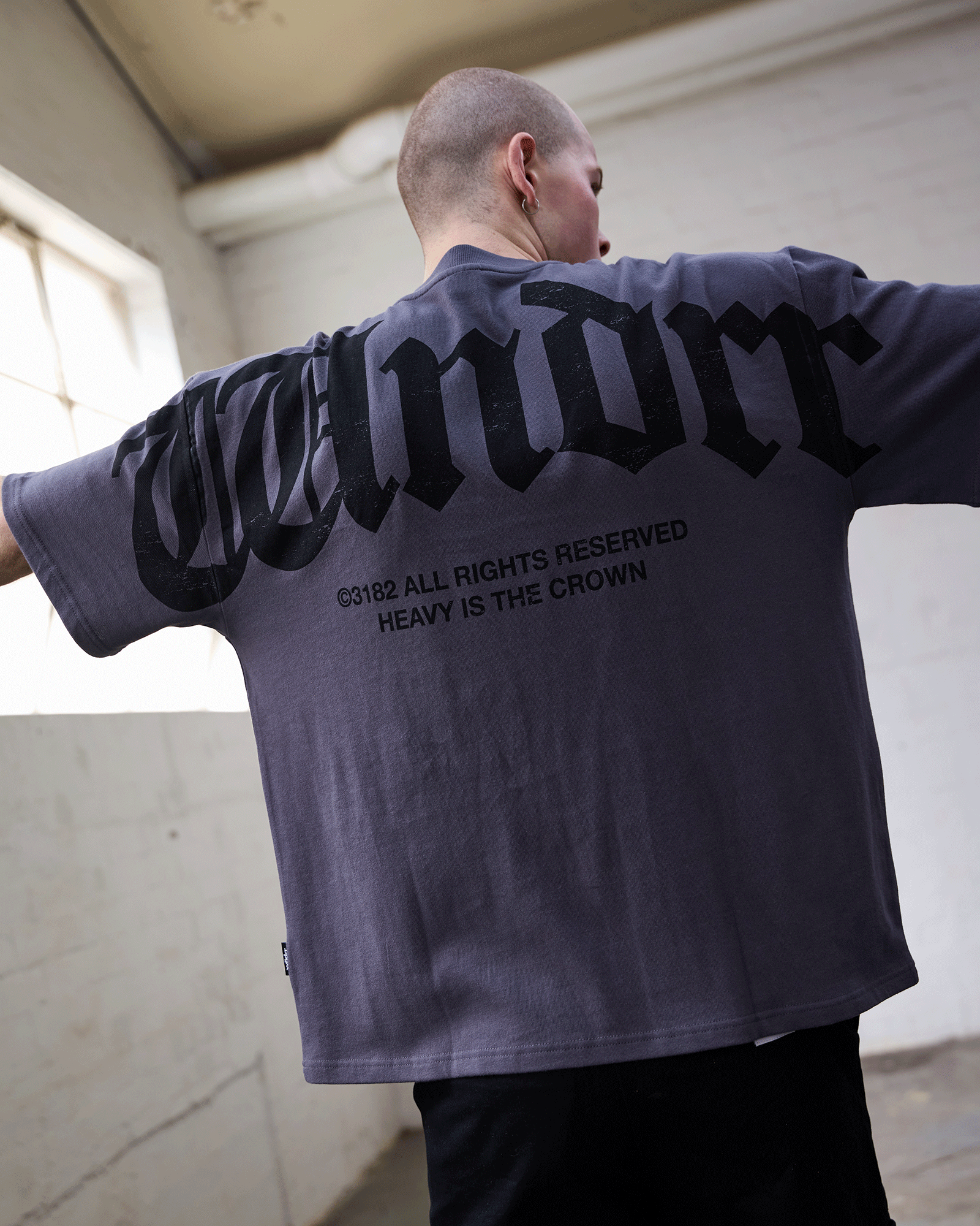 REVIVAL HEAVY WEIGHT TEE - CHARCOAL