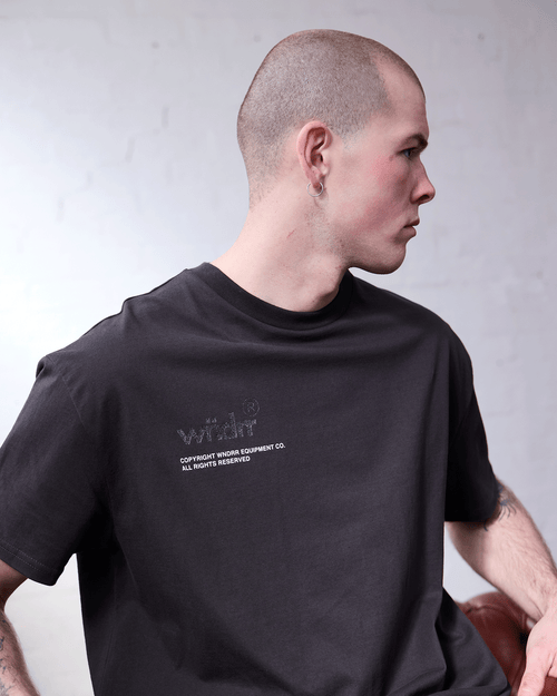 SYNDICATE BOX FIT TEE - FADED BLACK