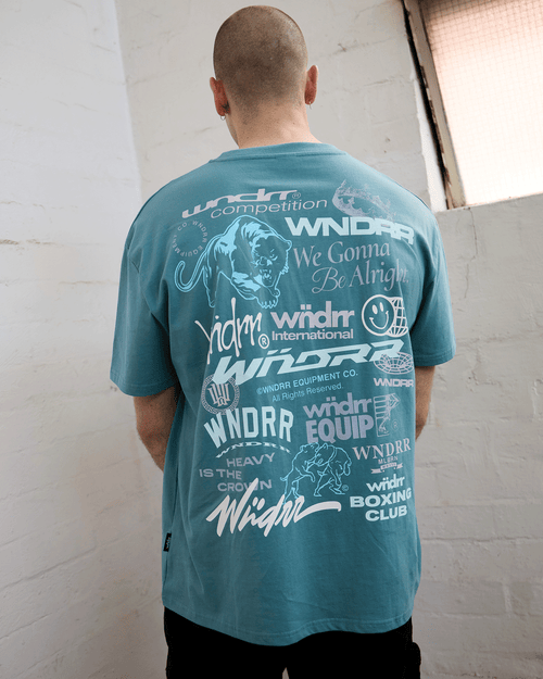 SYNDICATE BOX FIT TEE - DUSK BLUE