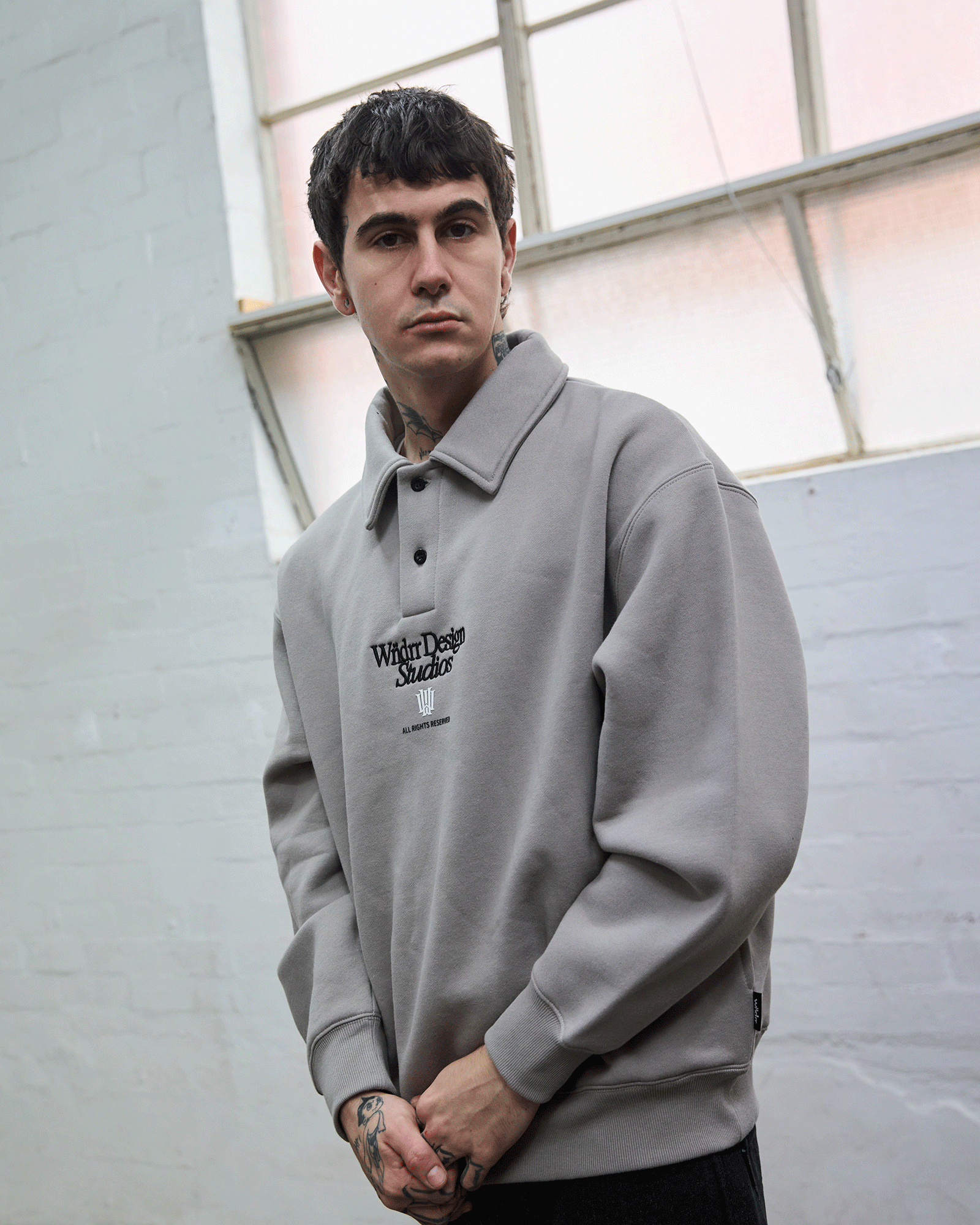 ATELIER RUGBY SWEAT - MOON GREY