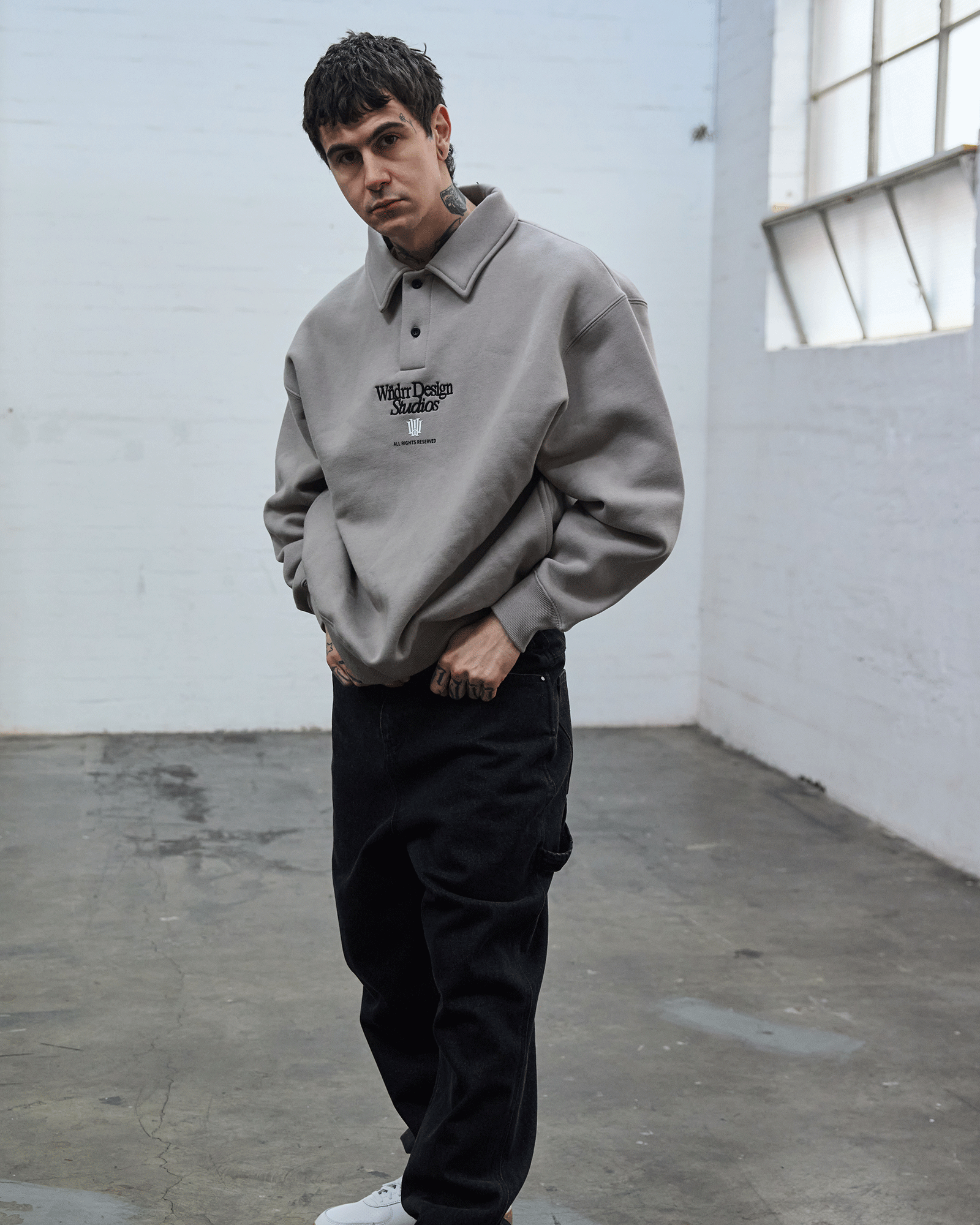 ATELIER RUGBY SWEAT - MOON GREY