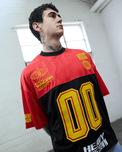 DYNASTY QUARTERBACK JERSEY - RED/BLACK