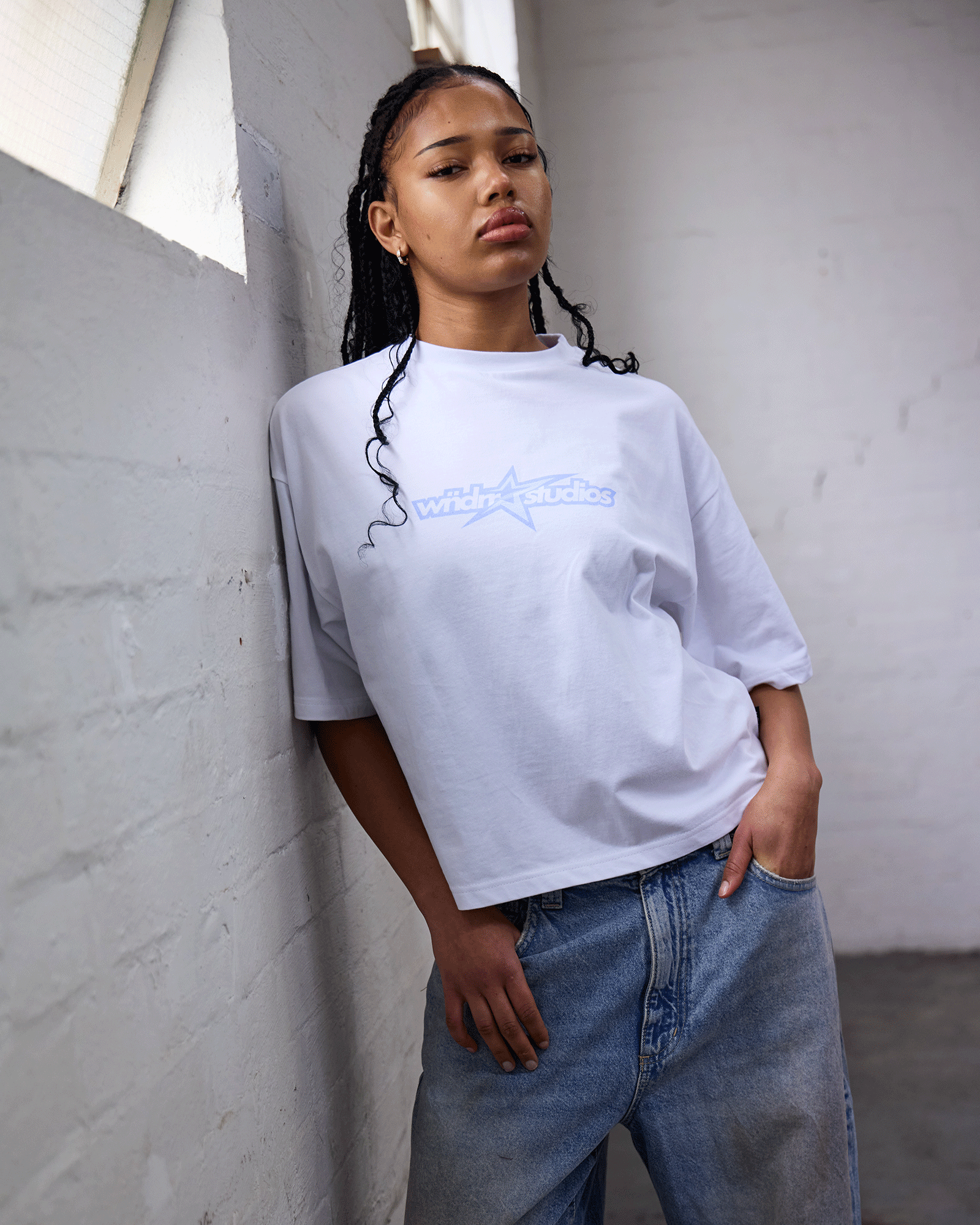 STXR CROPPED FIT TEE - WHITE