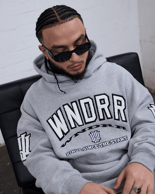 INSTITUTE HOOD SWEAT - GREY MARLE
