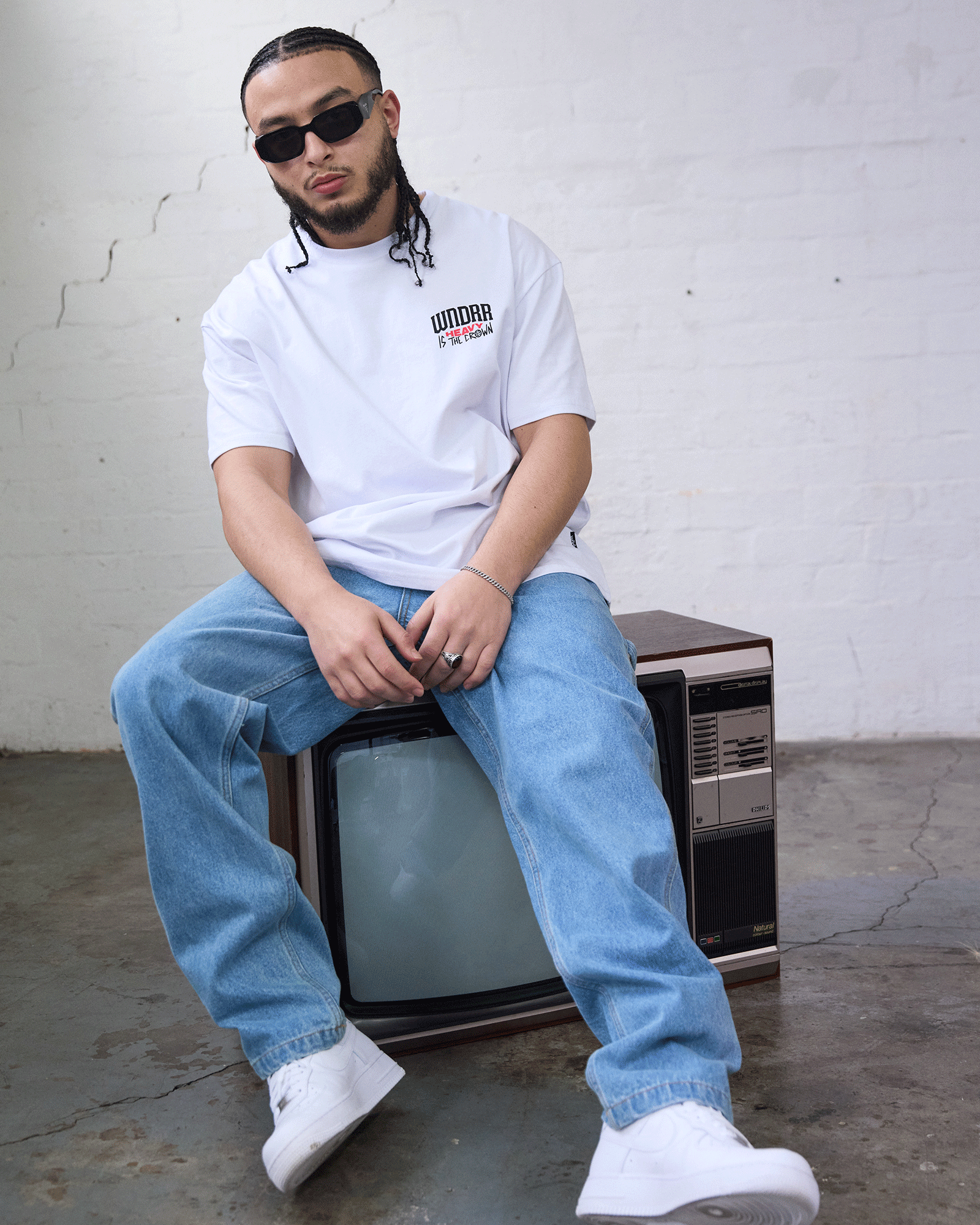 PLEDGE BOX FIT TEE - WHITE